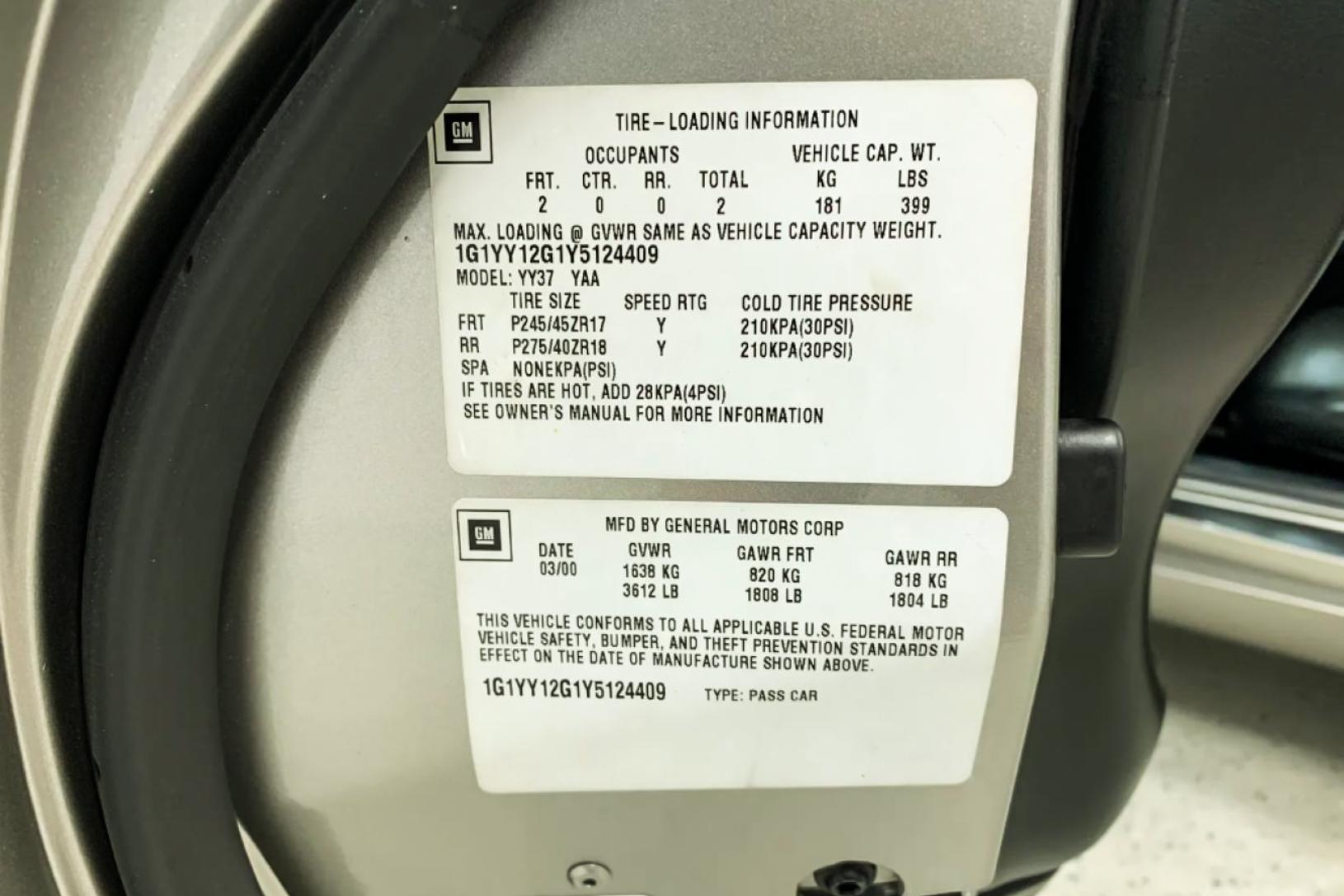 2000 Chevrolet Corvette