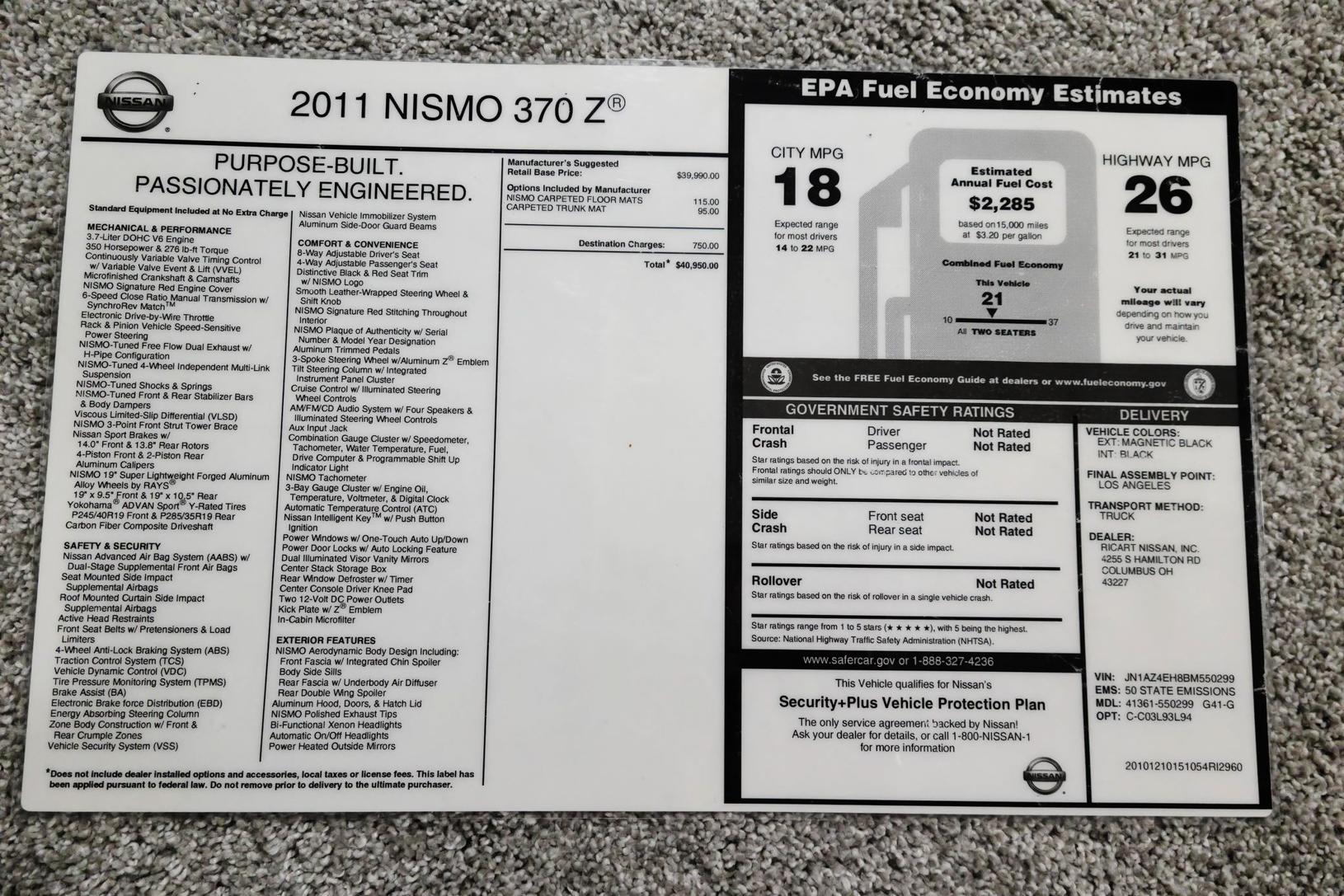 2011 Nissan 370Z NISMO