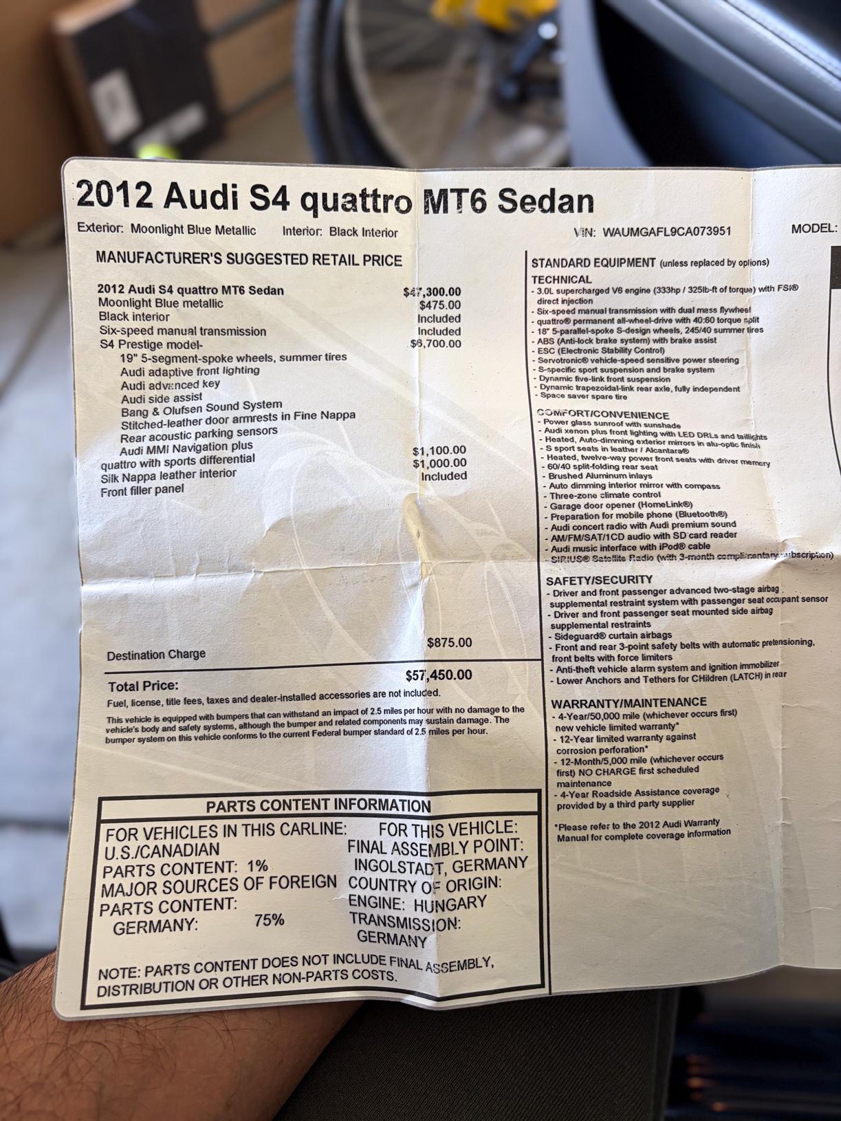 2012 Audi S4