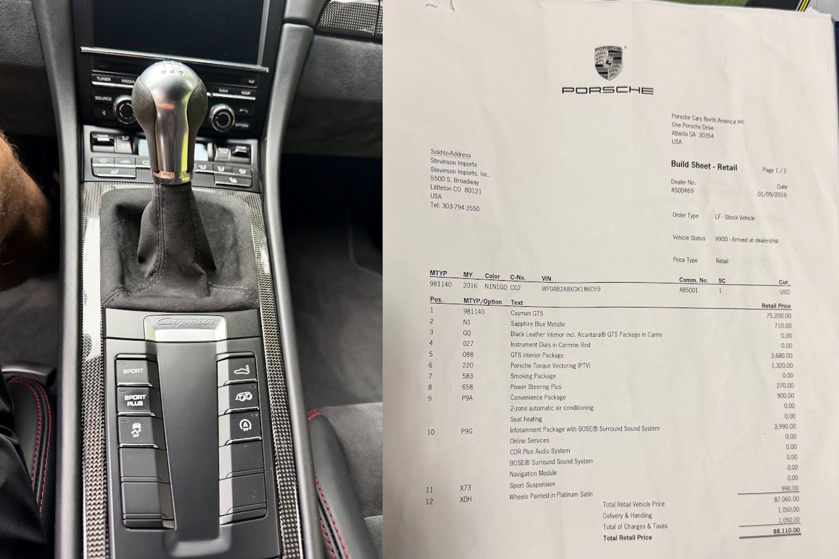 2016 Porsche Cayman GTS